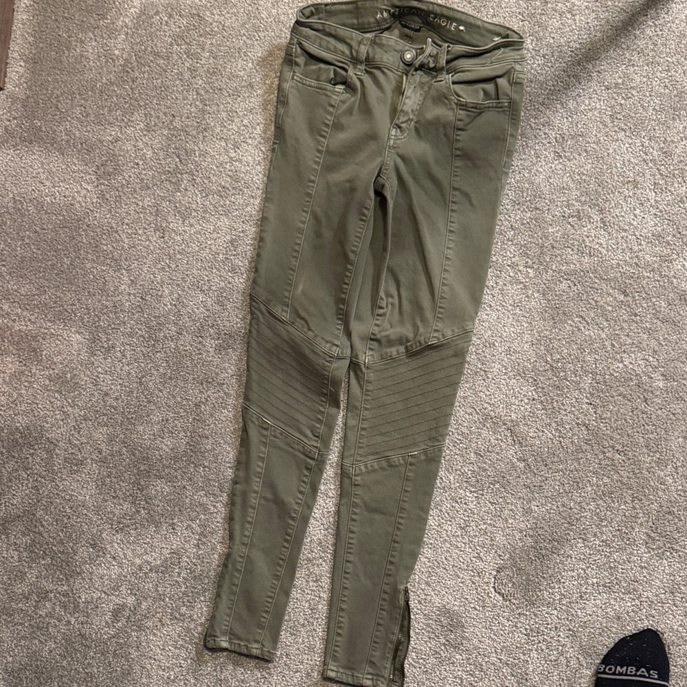 American Eagle Outfitters Women's Green Skinny Jeans